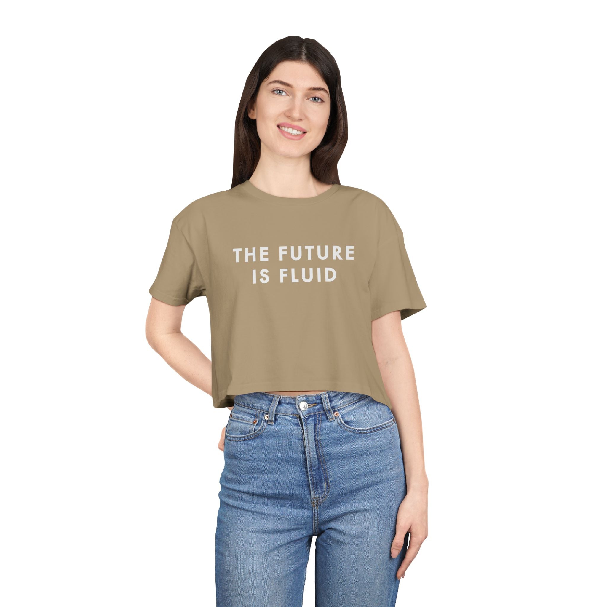 The Future is Fluid — Crop Tee