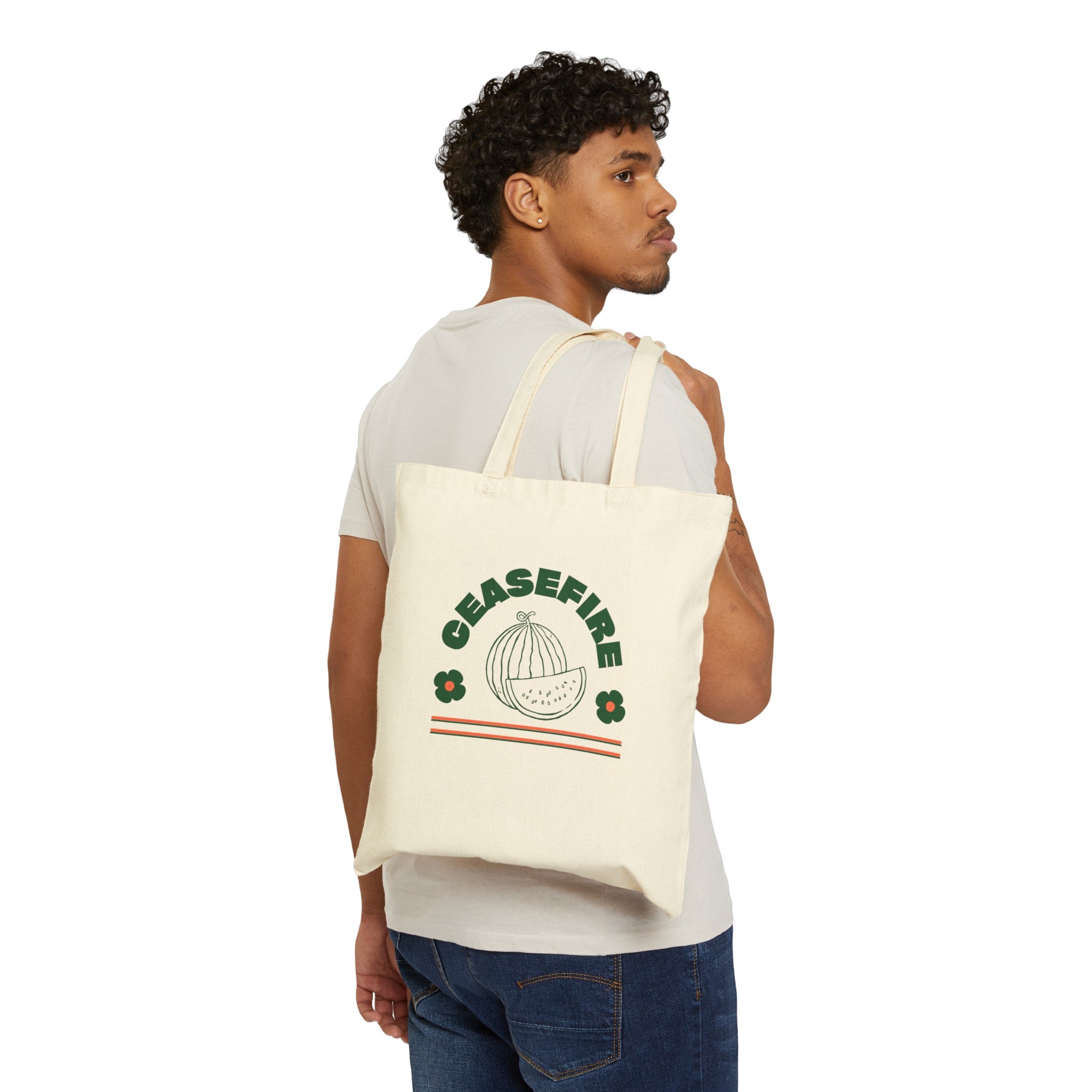 Ceasefire100% Cotton Canvas Tote Bag