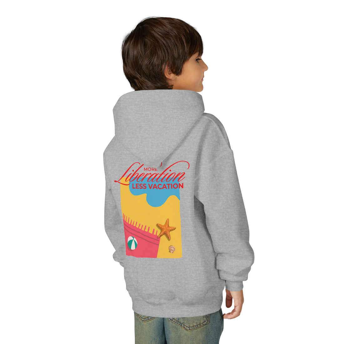More Liberation, Less Vacation — Youth Hoodie