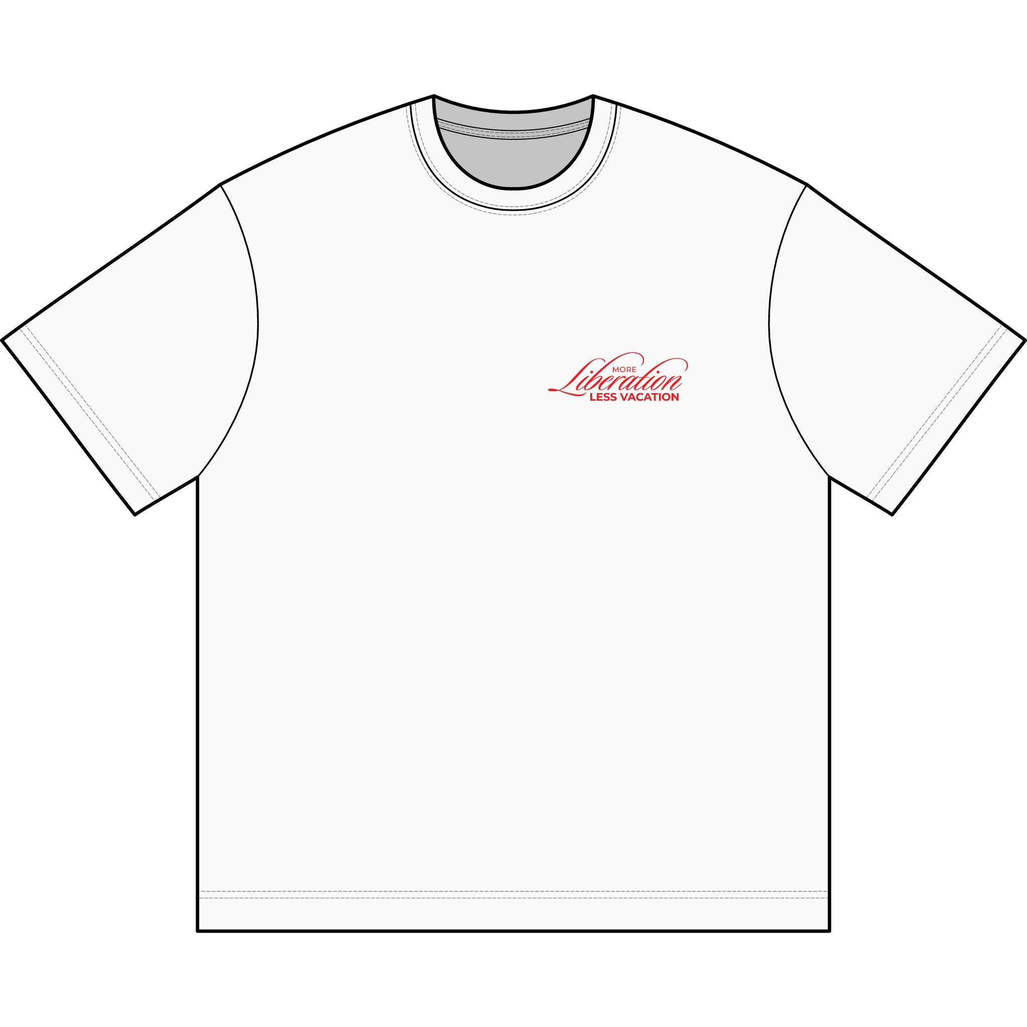 More Liberation, Less Vacation — Premium Box Tee