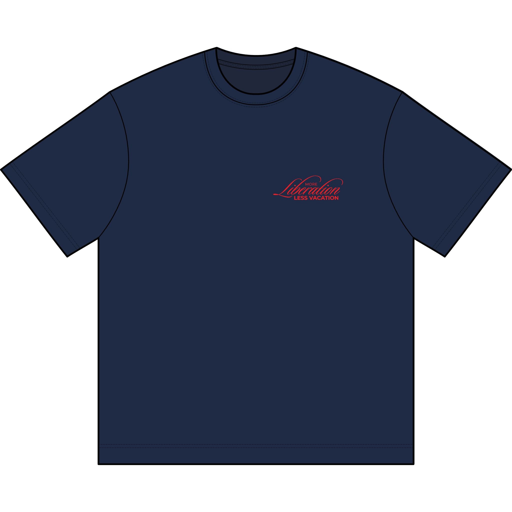 More Liberation, Less Vacation — Premium Box Tee