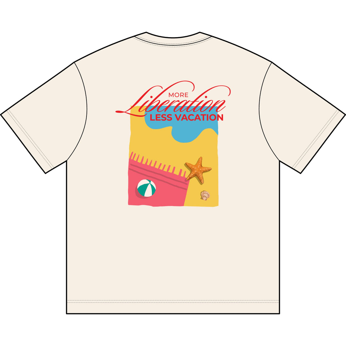 More Liberation, Less Vacation — Premium Box Tee