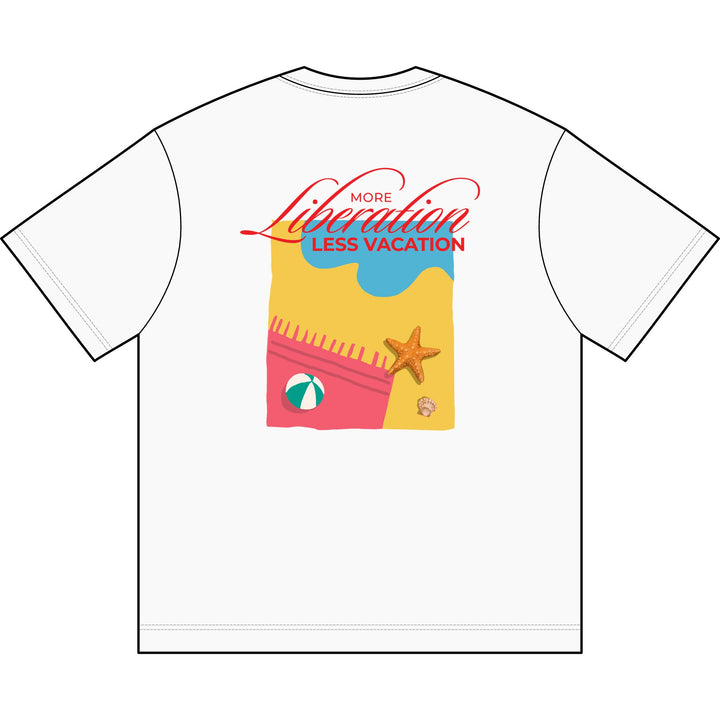 More Liberation, Less Vacation — Premium Box Tee