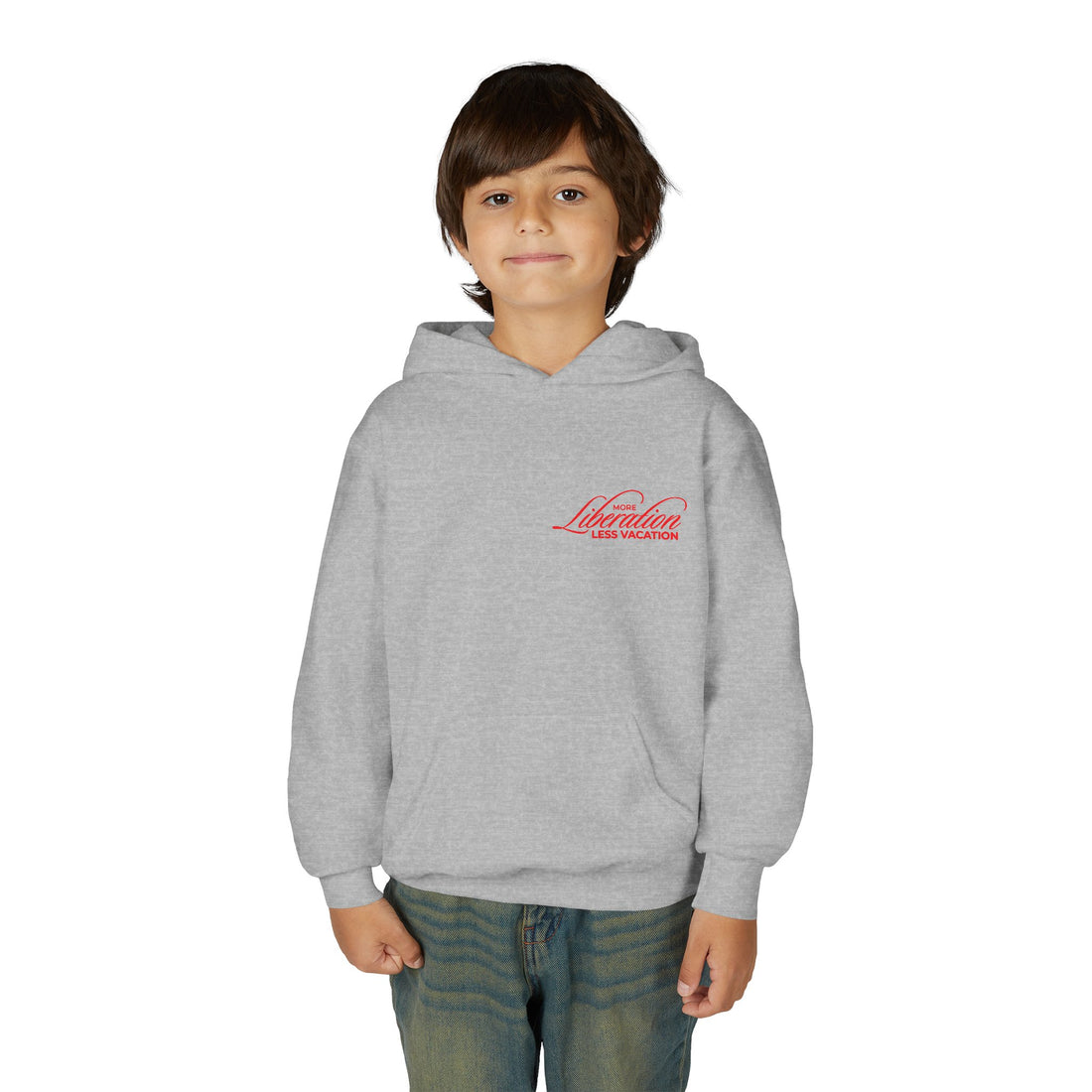 More Liberation, Less Vacation — Youth Hoodie