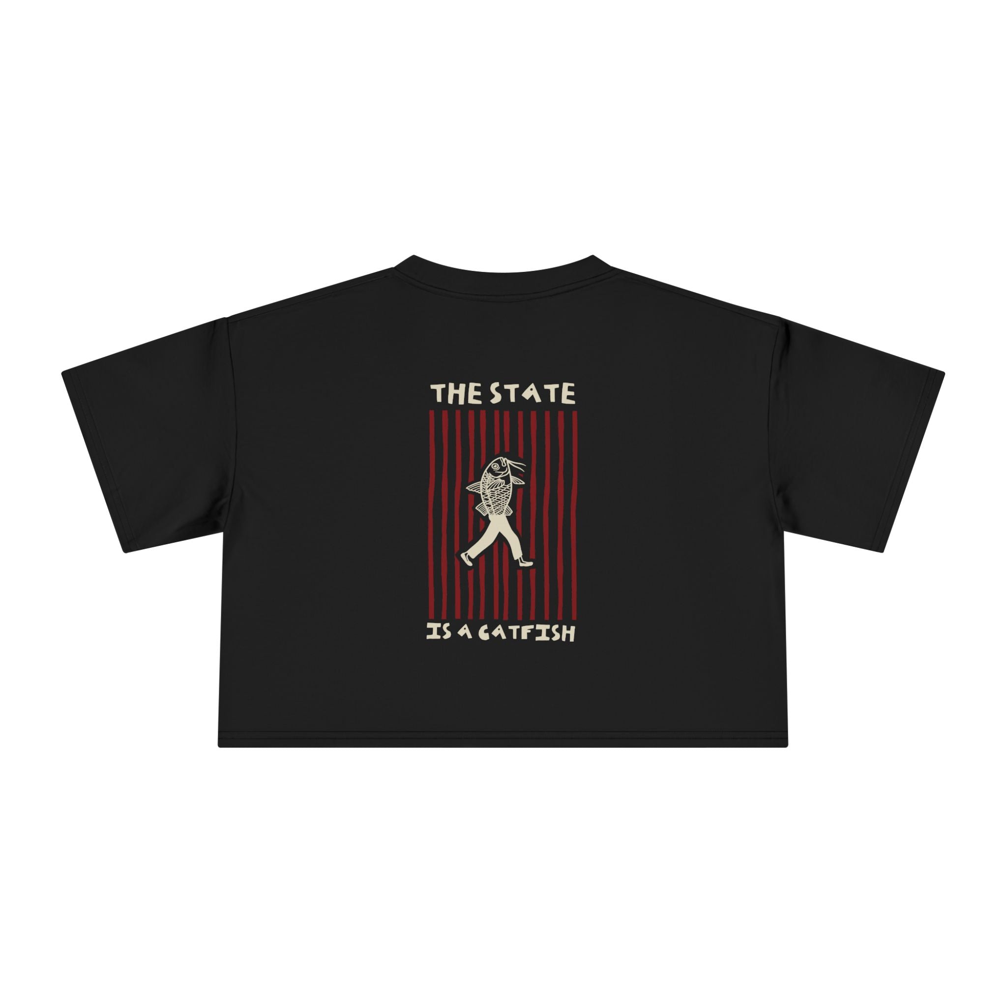 The State is a Catfish — Crop Tee