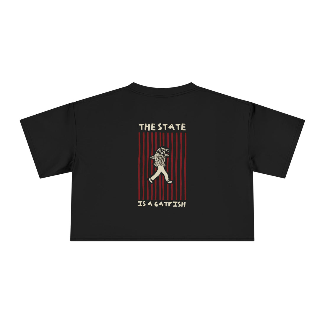 The State is a Catfish — Crop Tee