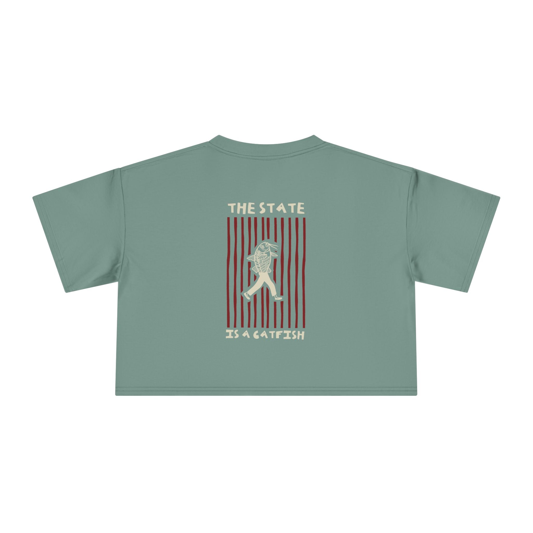 The State is a Catfish — Crop Tee