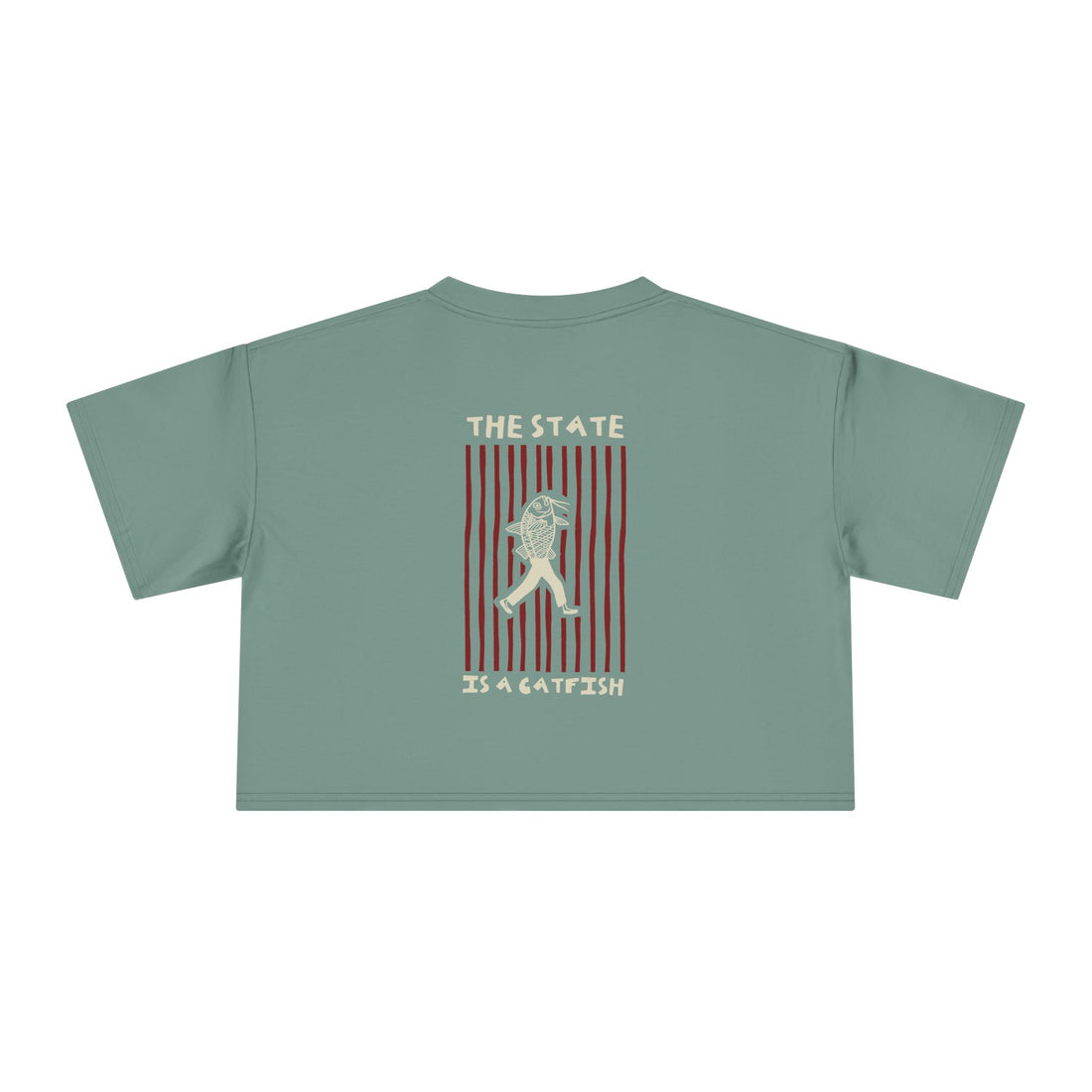 The State is a Catfish — Crop Tee