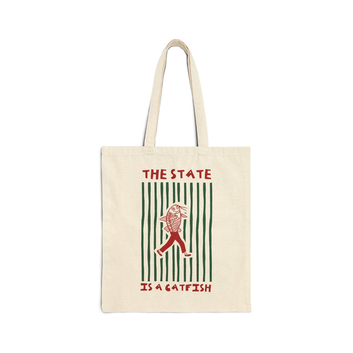The State Is A Catfish —  Canvas Tote Bag