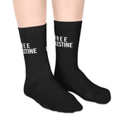 Free Palestine Mid-length Socks (Black)