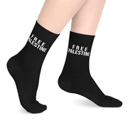 Free Palestine Mid-length Socks (Black)