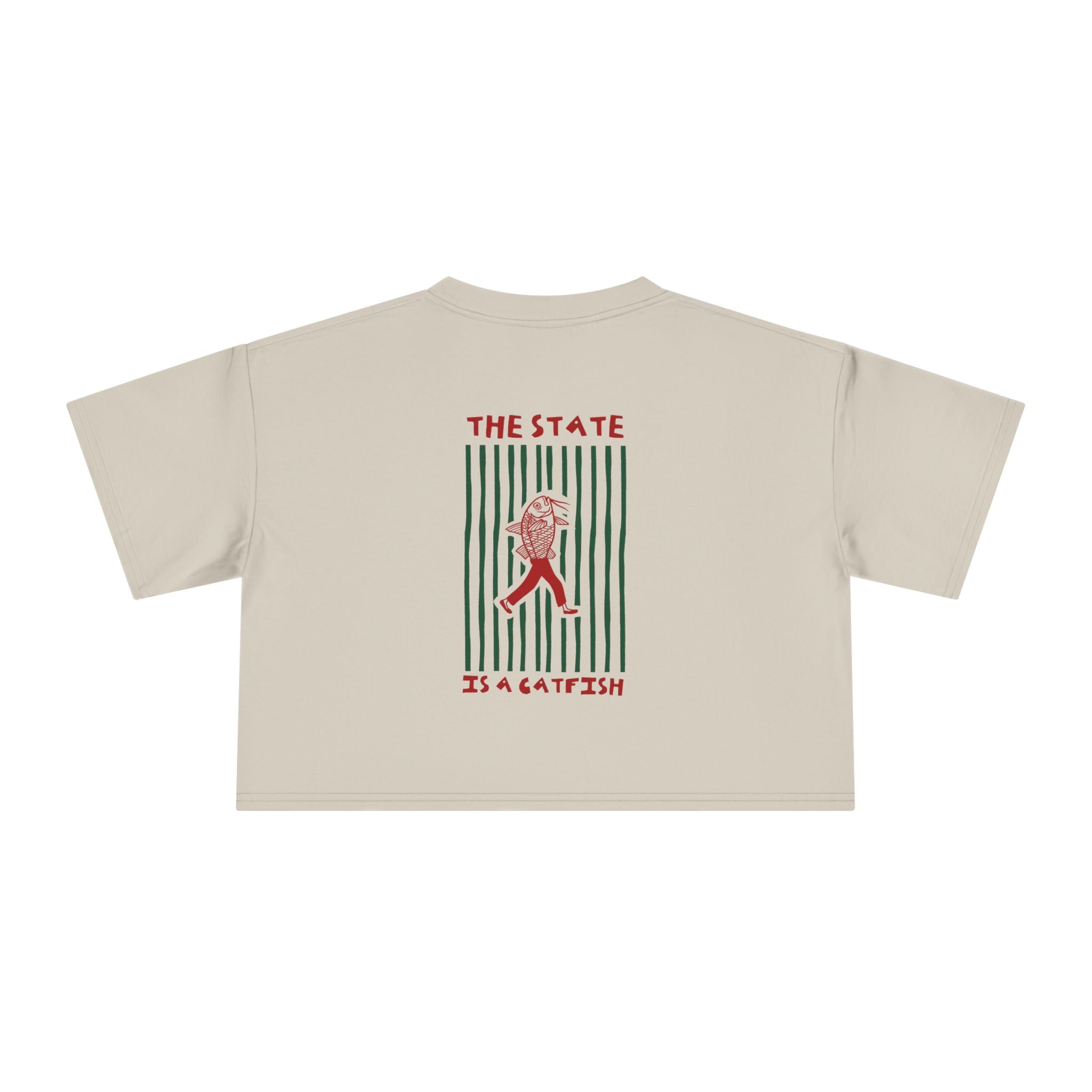 The State is a Catfish — Crop Tee
