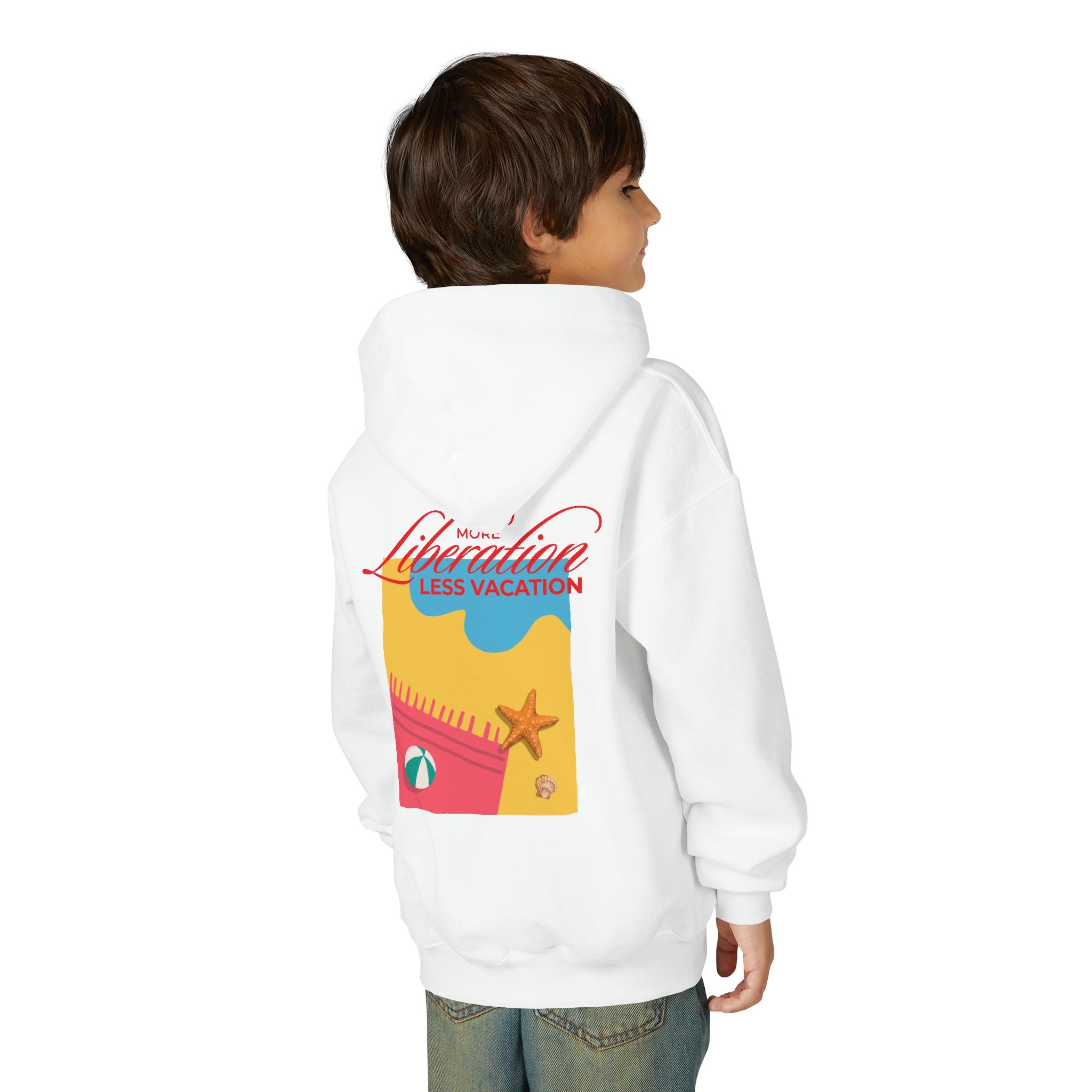 More Liberation, Less Vacation — Youth Hoodie