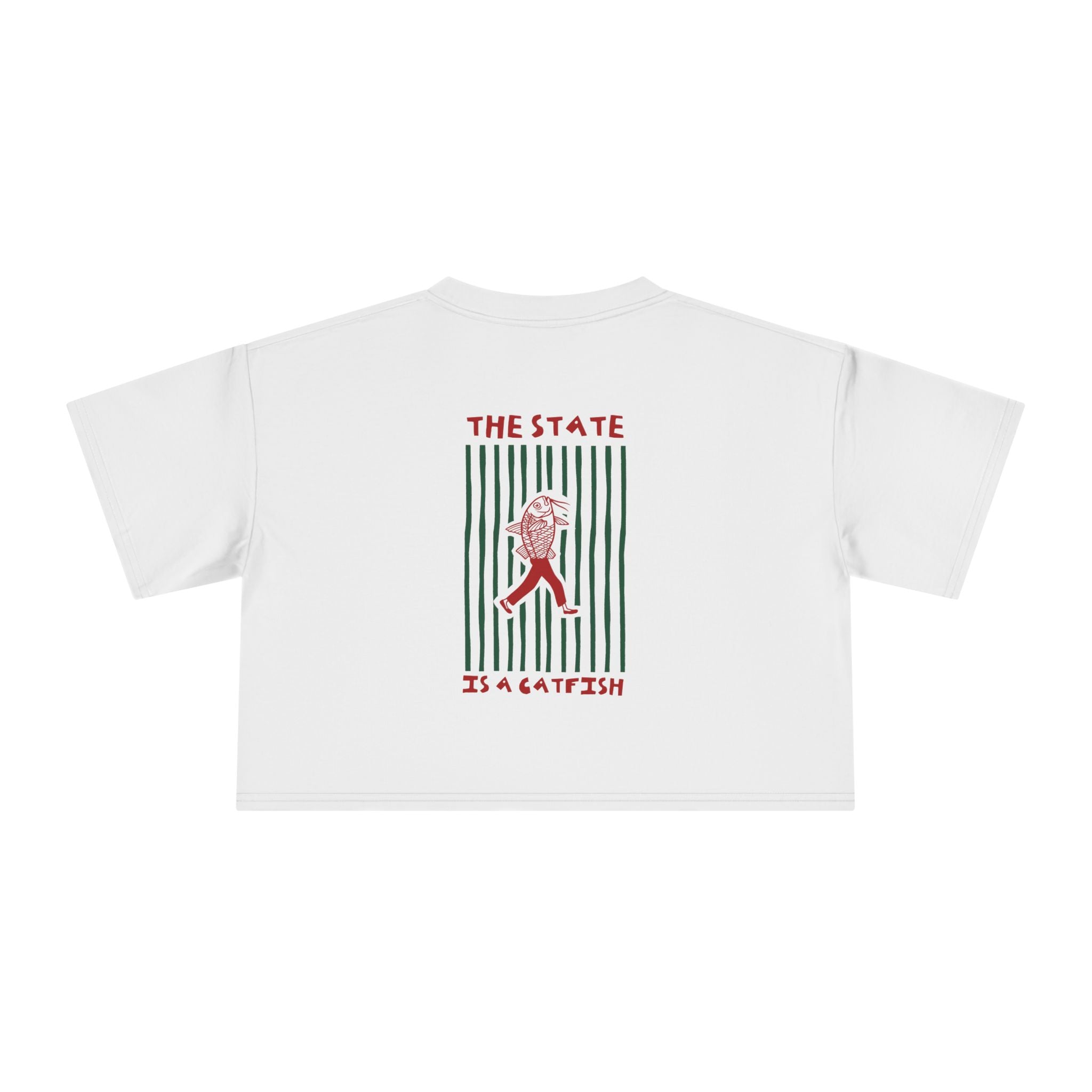 The State is a Catfish — Crop Tee