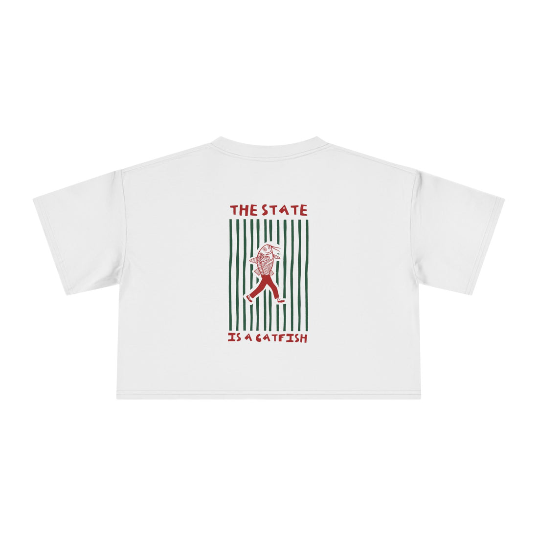 The State is a Catfish — Crop Tee