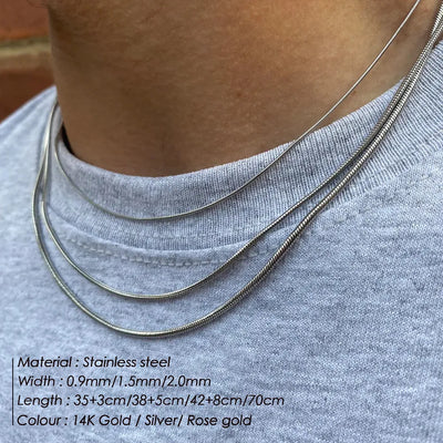 Stainless Steel Snake Chain Necklace - Self Sovereignty
