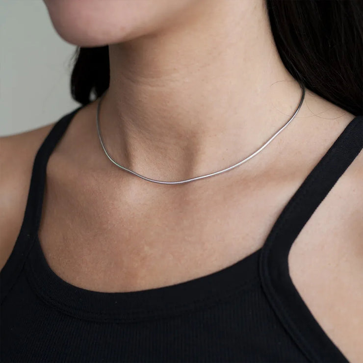 Stainless Steel Snake Chain Necklace - Self Sovereignty
