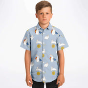 New! Limited Edition Chinese New Year Youth Button Down Shirt (Blue) - Self Sovereignty