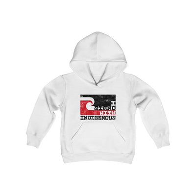 I Stand With Indigenous Youth Hooded Sweatshirt - Self Sovereignty